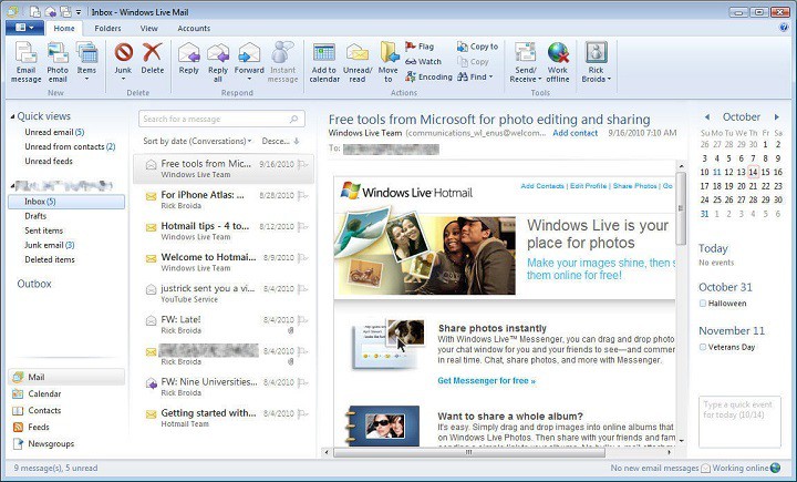 email systems for windows 10